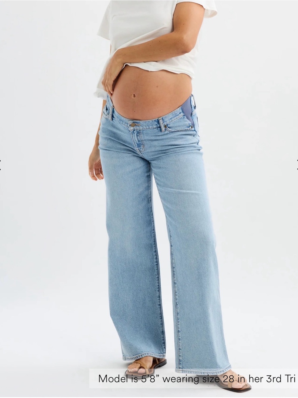 HATCH Maternity - The Relaxed Wide Leg Maternity Jean Size 27